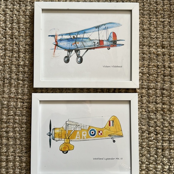 Awesome airplane prints bought from Etsy and framed.   Great for a boys room. - Picture 4 of 4